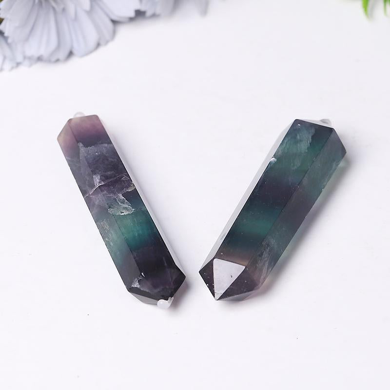 Rainbow Fluorite Double Terminated Points fo Healing Wholesale Crystals
