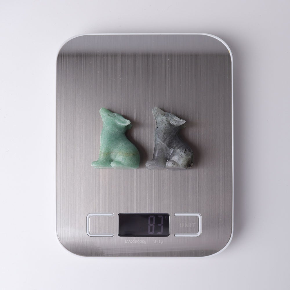 1.8" Wolf Crystal Carvings Wholesale Crystals