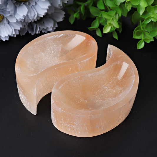4" Peach Selenite Bowl Wholesale Crystals