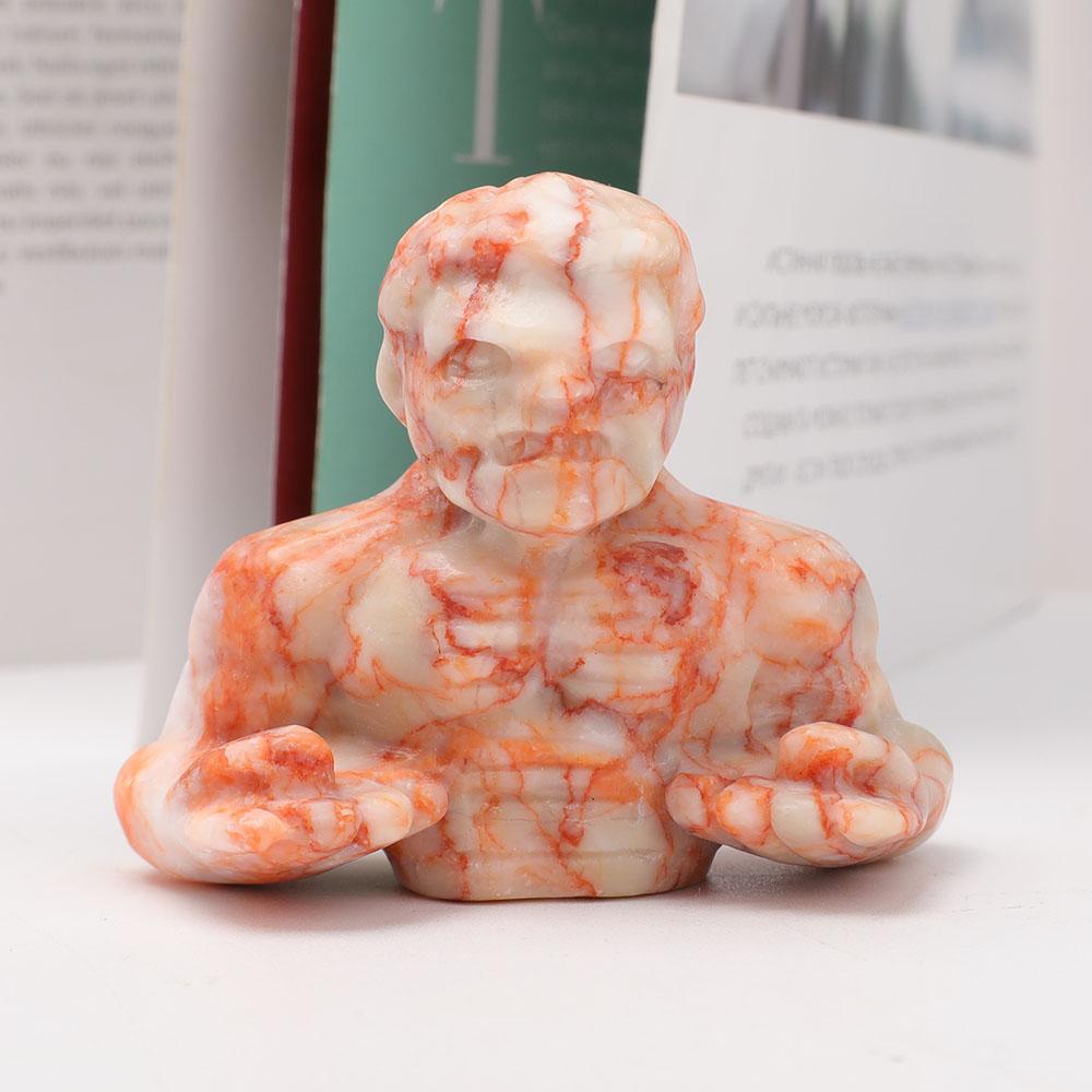 Red Line Stone The Hulk Carvings Wholesale Crystals