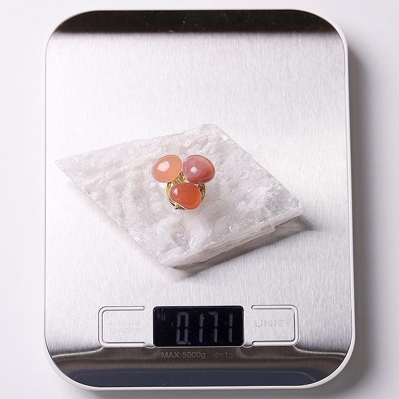 4" Selenite Base with Carnelian Decoration Free Form Wholesale Crystals