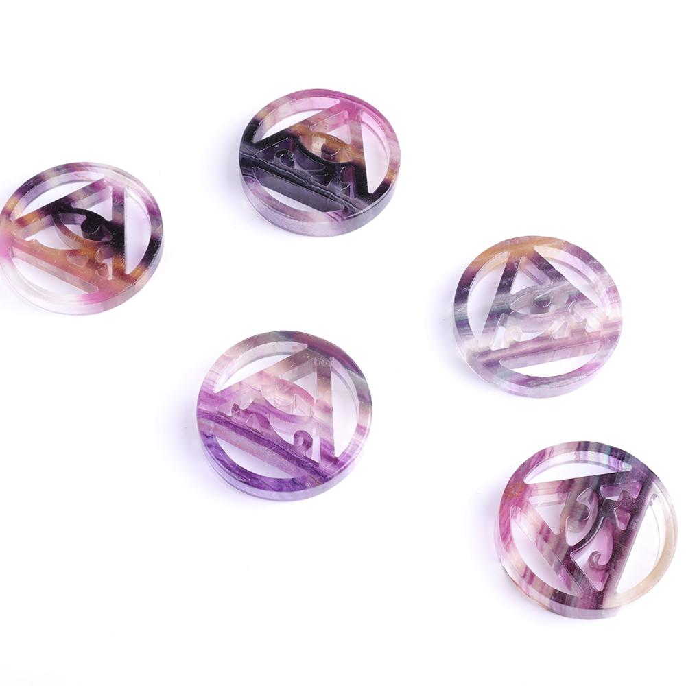 Rainbow Fluorite Horus Eye Carving Wholesale Crystals