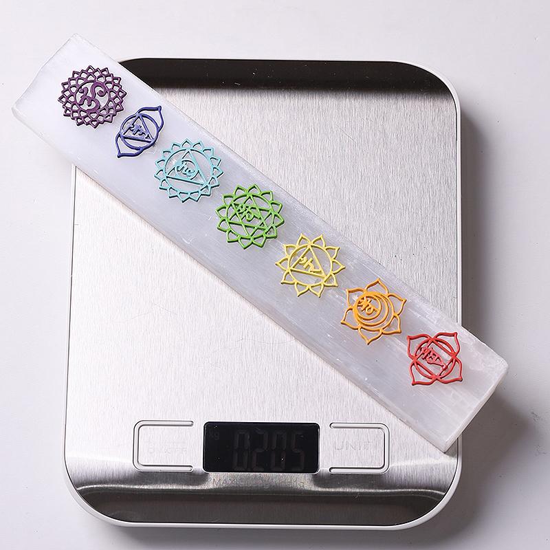 8" Chakra Selenite Stick Wand Wholesale Crystals