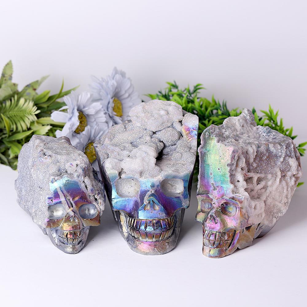 Aura Druzy Crystal Skull Carvings Wholesale Crystals