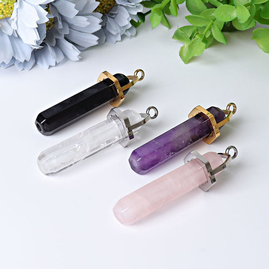 2.4" Hollow Hexagonal Prism Crystal Pendant Wholesale Crystals