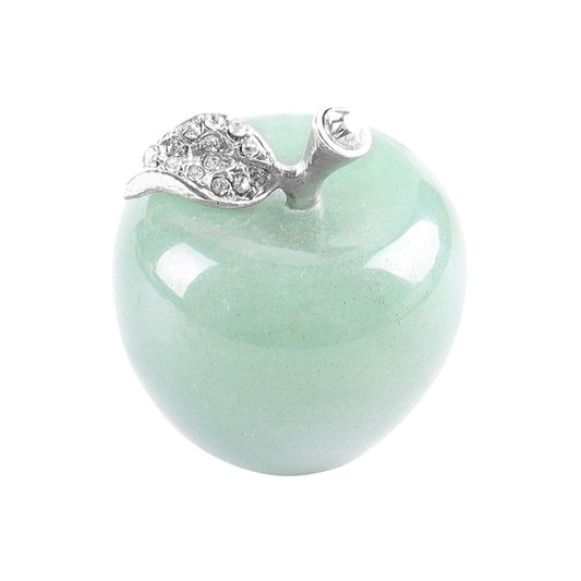 30mm Mixed Gemstone Carved Aventurine Crystal Apple Home Decor Wholesale Crystals