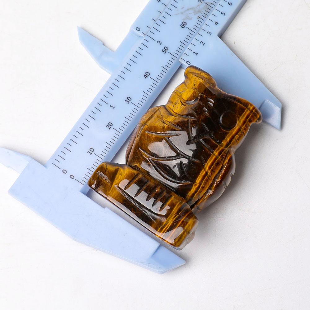 2.0" Tiger Eye Owl Figurine Crystal Carvings Wholesale Crystals