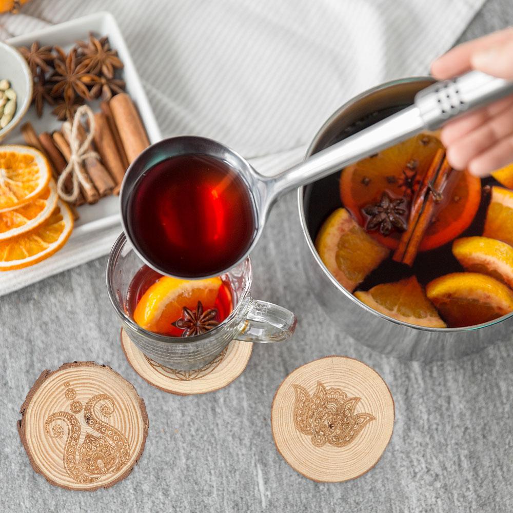 Wooden Coaster 10cm Wholesale Crystals