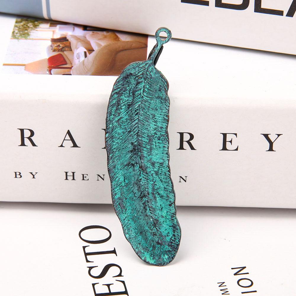 Metal Feather Shape Pendant with Kyanite Wholesale Crystals