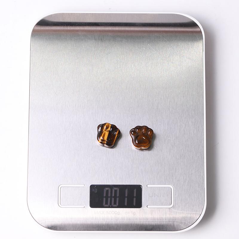0.7" Tiger Eye Cat Paw Crystal Carvings Wholesale Crystals
