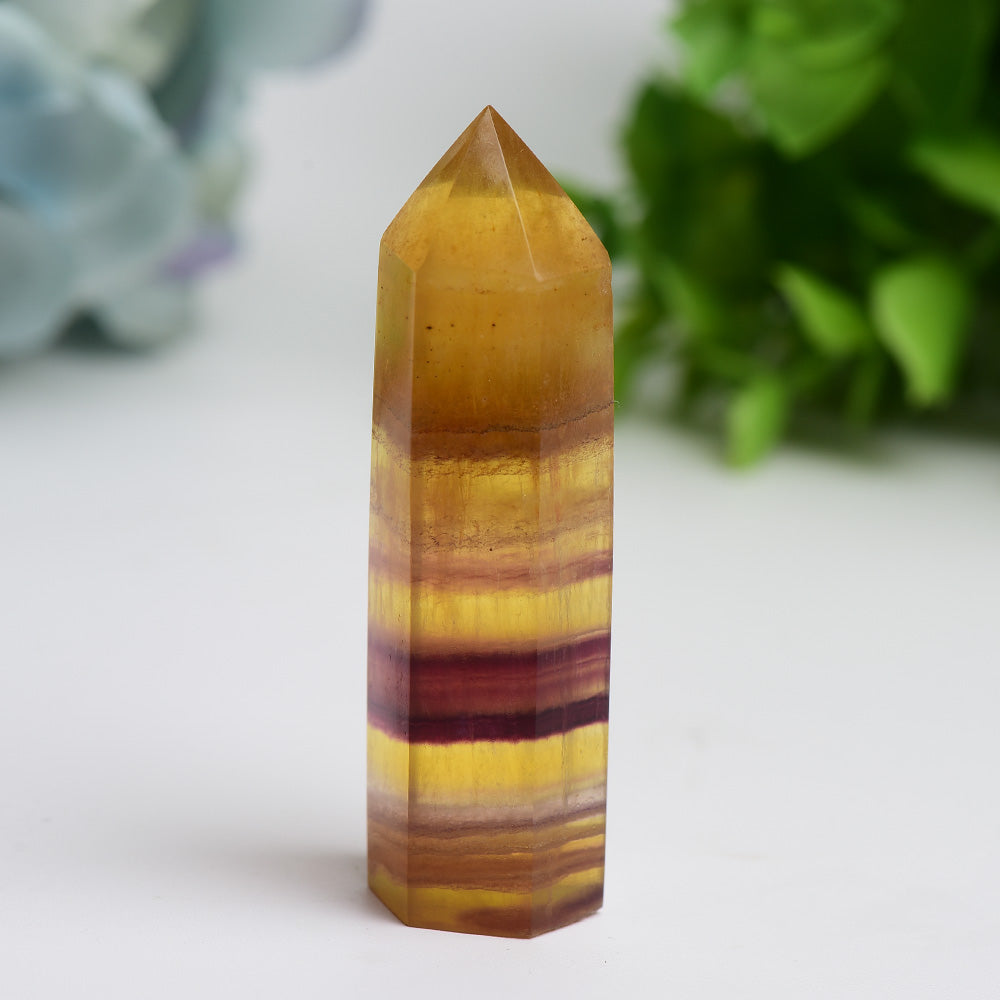 2.5"-4.5" Yellow Fluorite Crystal Points Bulk Wholesale Wholesale Crystals