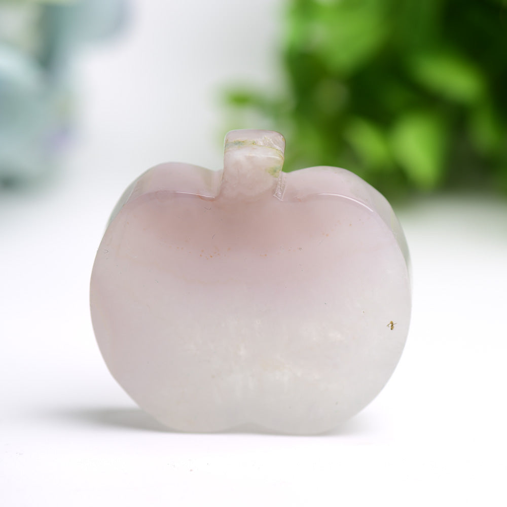 2.2" Flower Agate Apple Shape Crystal Carving Bulk Wholesale Wholesale Crystals
