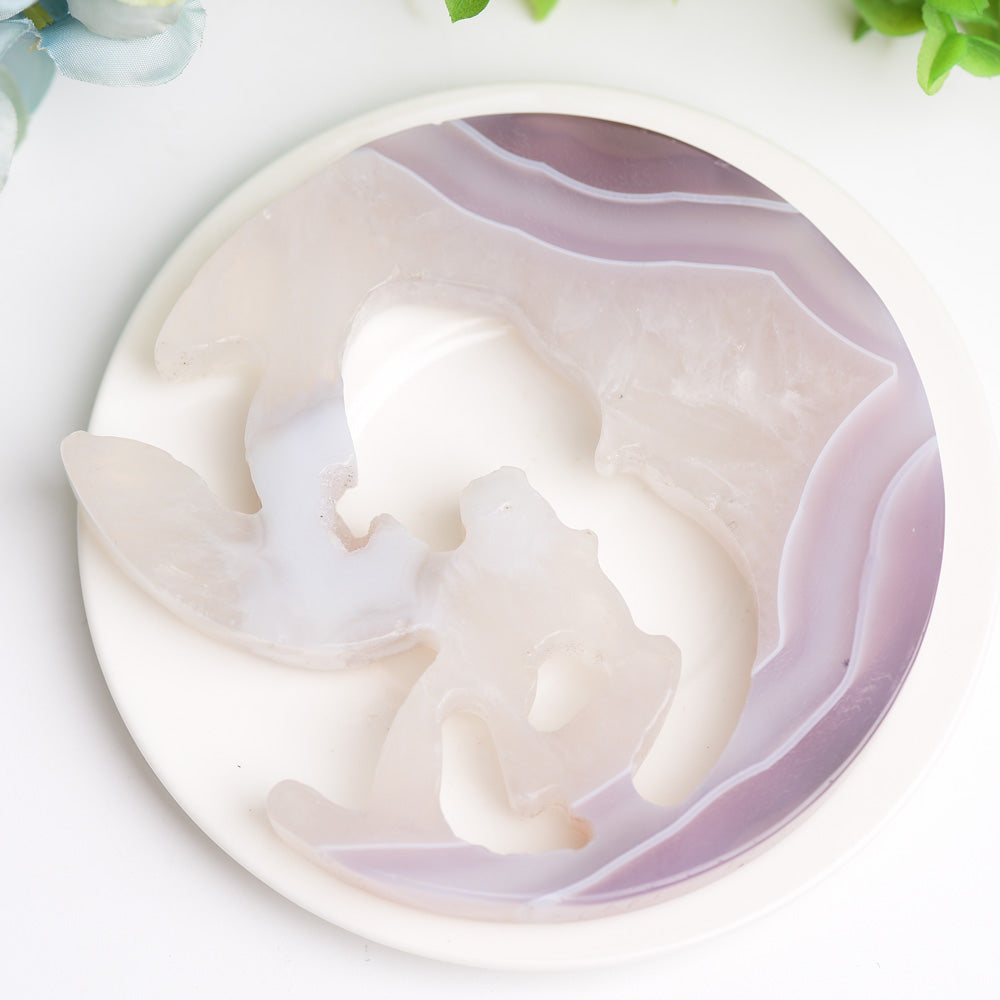 4.2" Agate Moon Fairy Crystal Carving Bulk Wholesale Wholesale Crystals