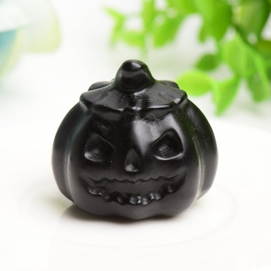 1.7" Mixed Crystal Pumpkin Carving for Halloween Decor Bulk Wholesale Wholesale Crystals