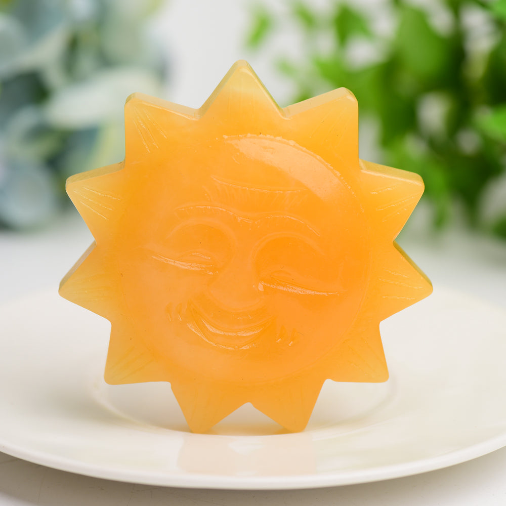 2.4" Mixed Crystal Sunflower Carving Bulk Wholesale Wholesale Crystals