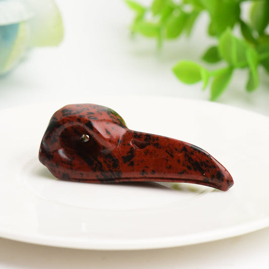 2.3"-2.5" Mixed Crystal Raven Skull Crystal Carving Bulk Wholesale Wholesale Crystals