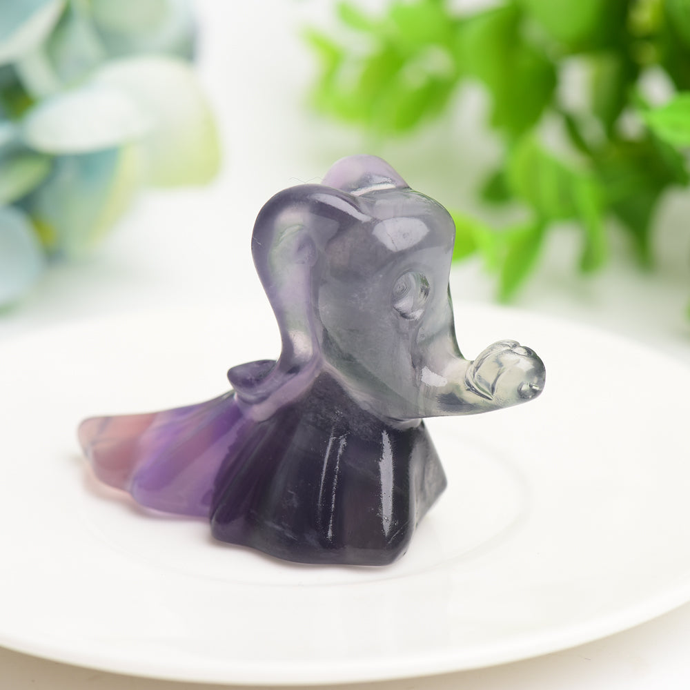 2.6" Fluorite Zero Dog Crystal Carving Bulk Wholesale Wholesale Crystals