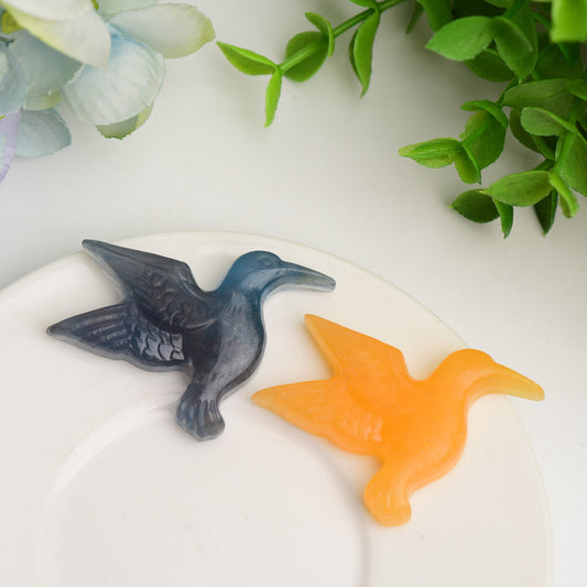 1.5" Fluorite Hummingbird Crystal Carving Bulk Wholesale Wholesale Crystals