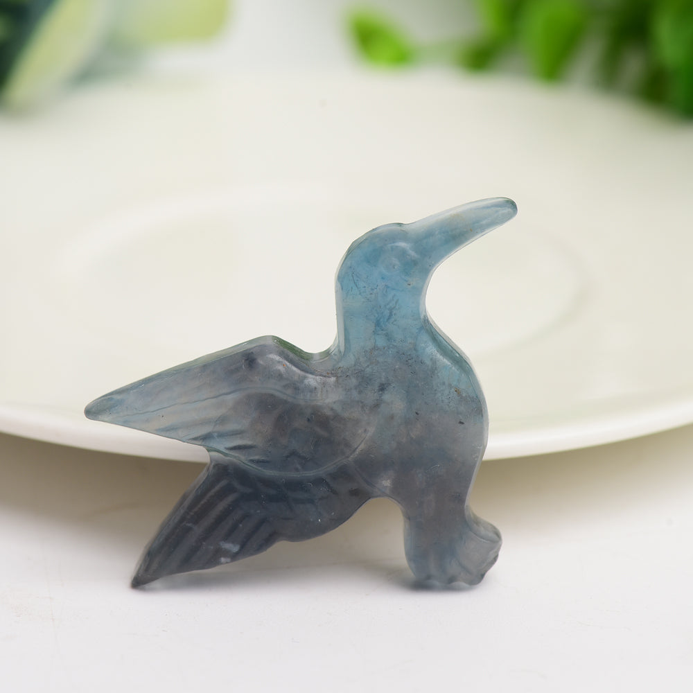1.5" Fluorite Hummingbird Crystal Carving Bulk Wholesale Wholesale Crystals