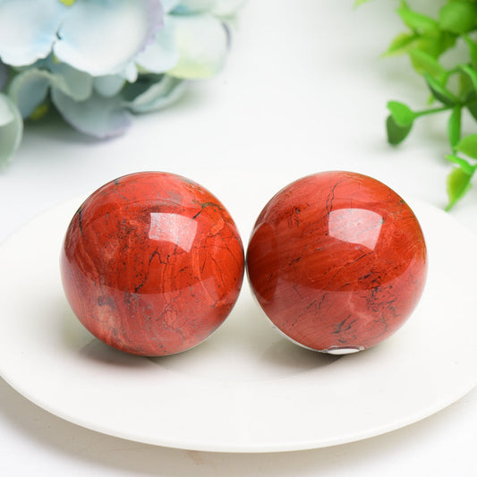 1.5" Red Jasper Howlite Poke Ball Crystal Sphere Bulk Wholeslae Wholesale Crystals