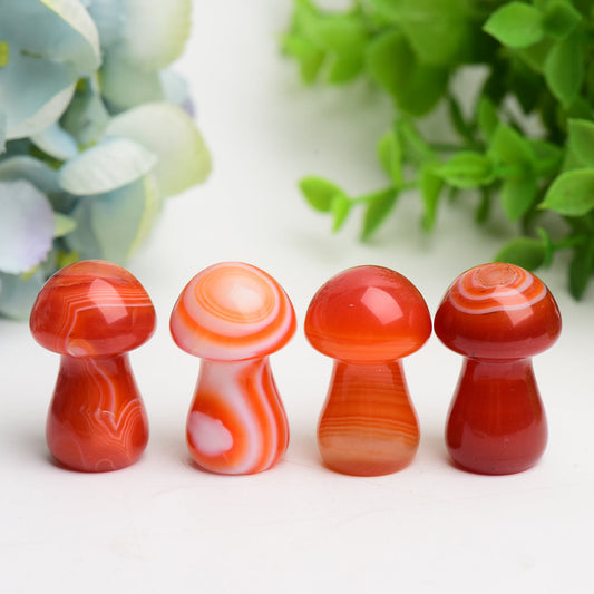 1.45" Carnelian Mushrom Crystal Carving Bulk Wholesale Wholesale Crystals