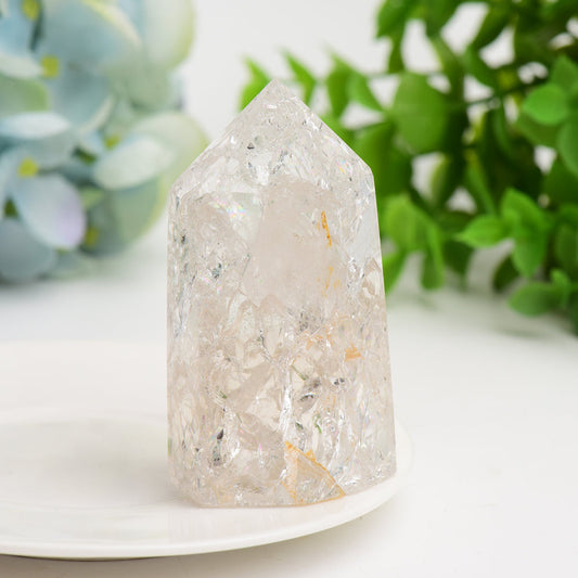 2.5"-4.0" Crack Clear Quartz Crystal Tower Bulk Wholesale Wholesale Crystals