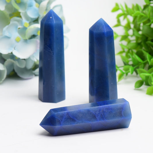 2.5"-4.0" Blue Aventurine Crystal Point Bulk Wholesale Wholesale Crystals