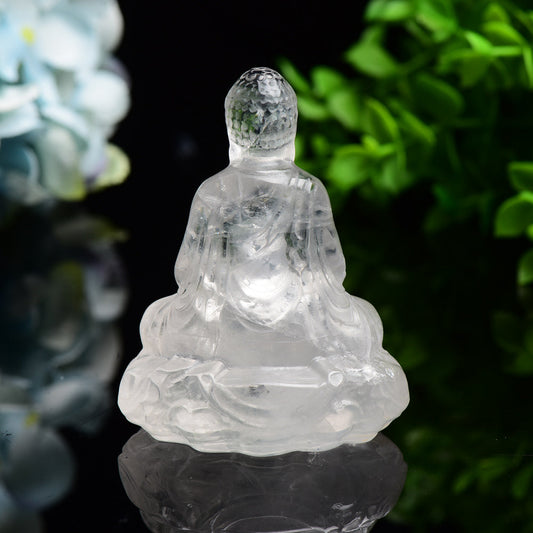 3.2" Clear Quartz Buddha Crystal Carving Bulk Wholesale Wholesale Crystals