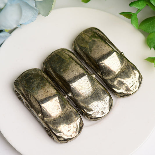 2.2" Pyrite Car Crystal Carving Free Form for Home Decor Wholesale Crystals