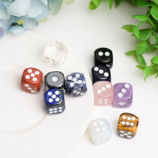0.5" Mixed Crytsal Dice Crystal Carving Wholesale Crystals