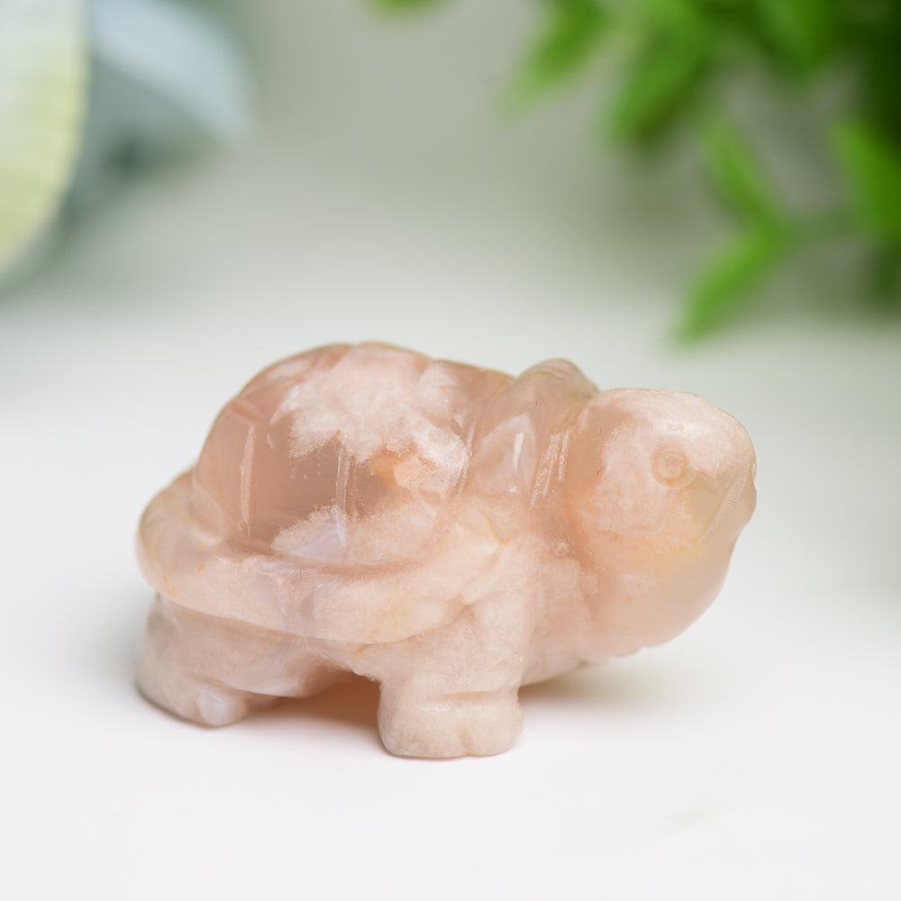 1.4" Mixed Crystal Turtle Animal Crystal Carving Wholesale Crystals