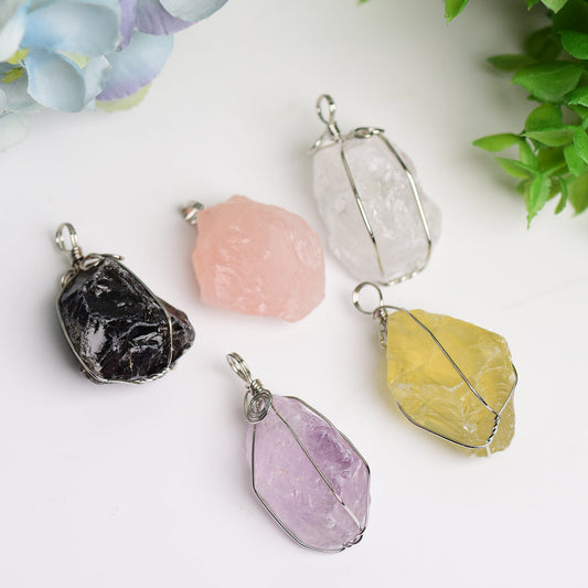 Raw Stone Crystal Pendant Wholesale Crystals