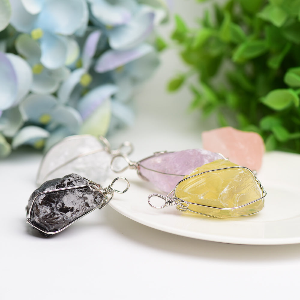 Raw Stone Crystal Pendant Wholesale Crystals