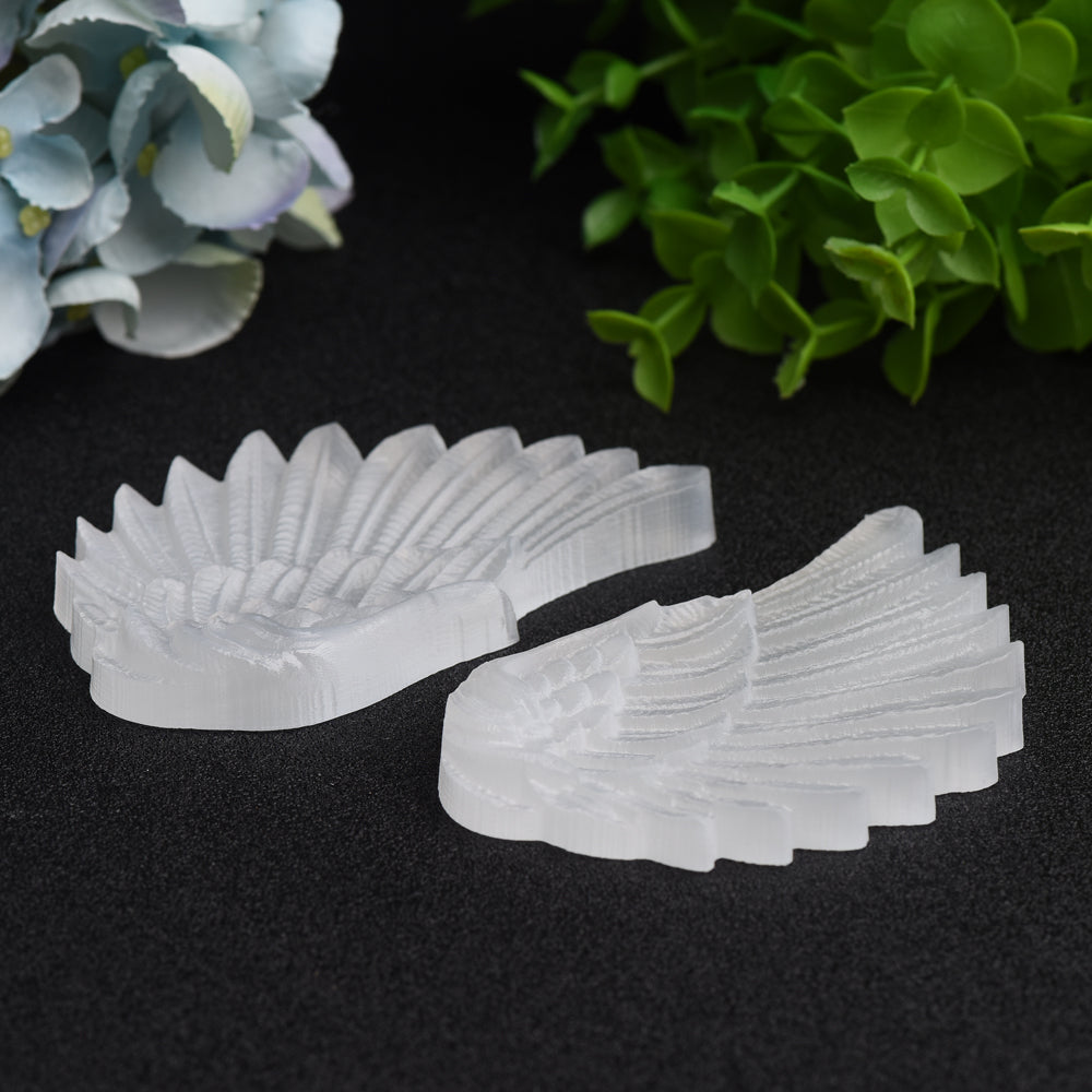 Mixed Crystal Pair of Wings Carving Bulk Wholesale Wholesale Crystals