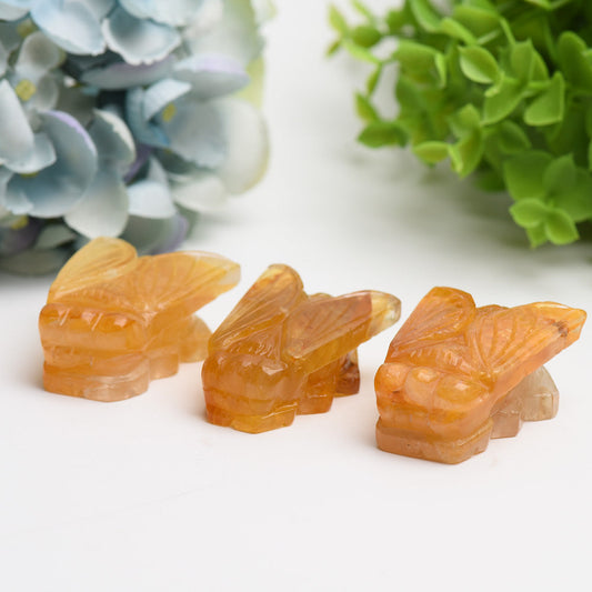 2.0" Golden Healer Cicada Crystal Carving Bulk Wholesale Wholesale Crystals