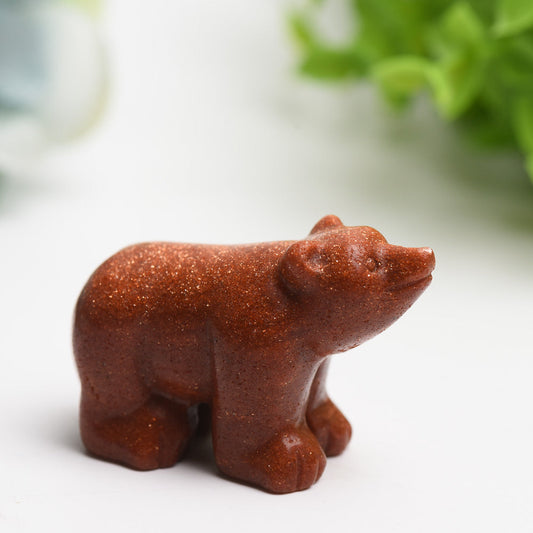 2.2" Mixed Crystal Bear Crystal Carving Bulk Wholesale Wholesale Crystals