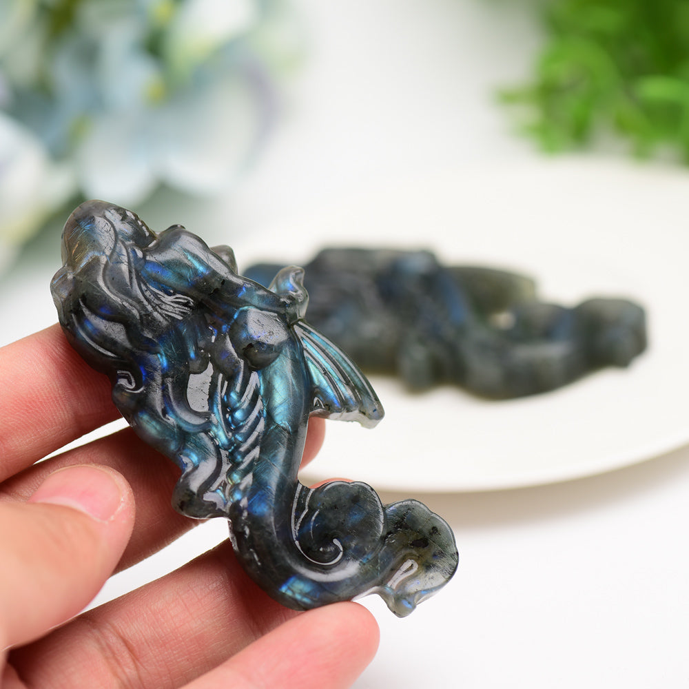 3.3" Labradorite Mermaid Crystal Carving Bulk Wholesale Wholesale Crystals