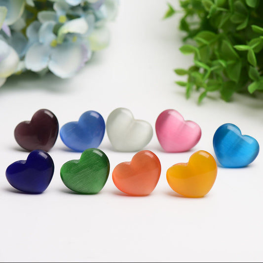 Cat's Eye Heart Shape Car Air Vent Clips for Home Decor Bulk Wholesale Wholesale Crystals