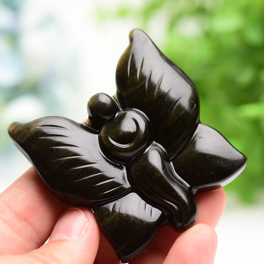 2.3" Labradorite Golden Obsidian Butterfly Fairy Bulk Wholesale Wholesale Crystals