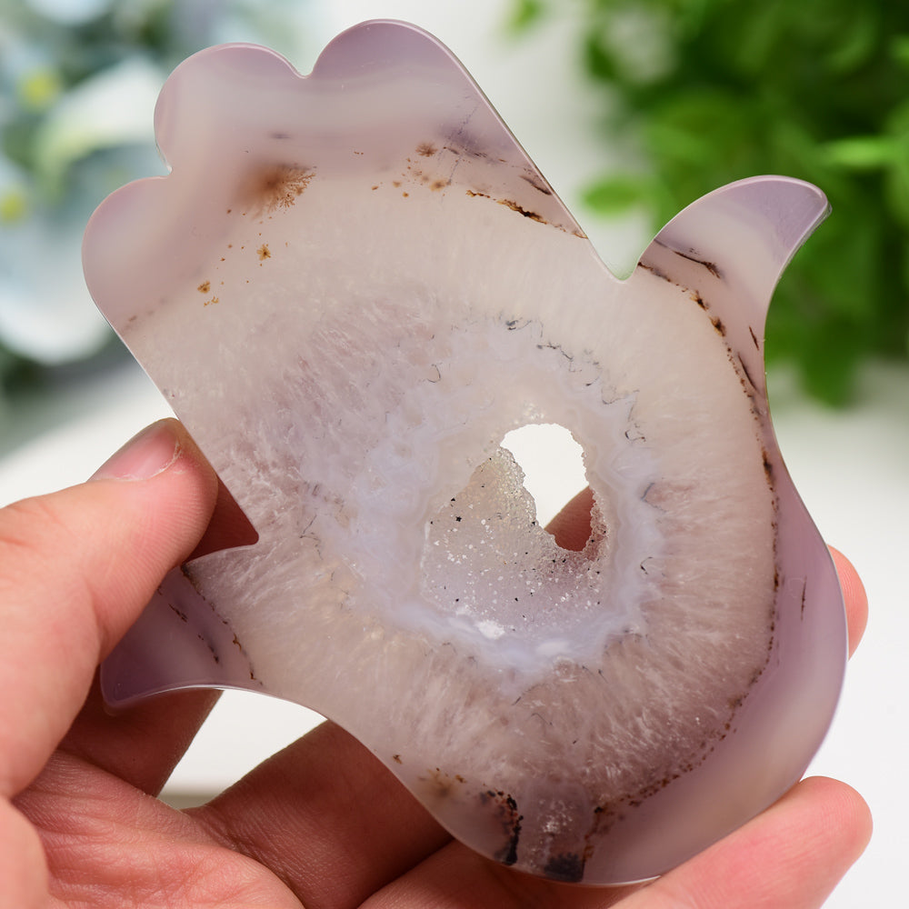 4.0" Druzy Agate Hand Crystal Carving Bulk Wholesale Wholesale Crystals