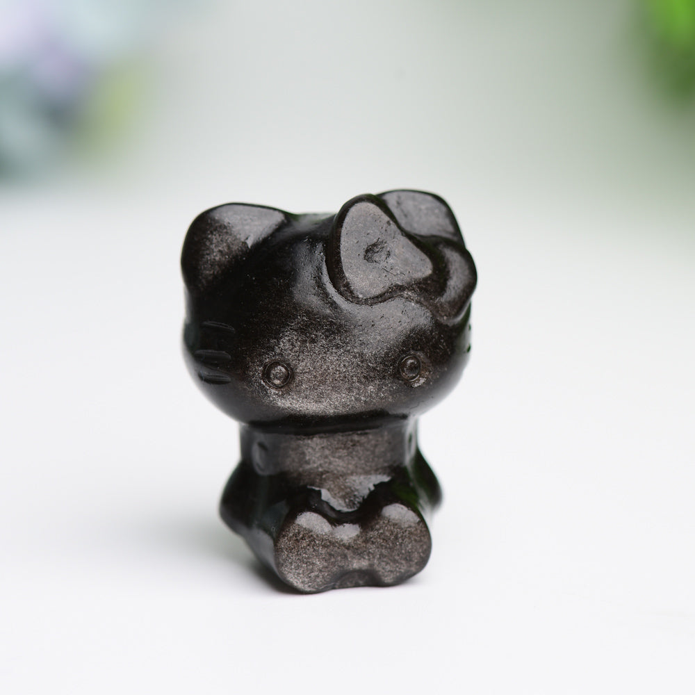 1.3" Mini Hello Kitty Cat Crystal Carving Bulk Wholesale Wholesale Crystals
