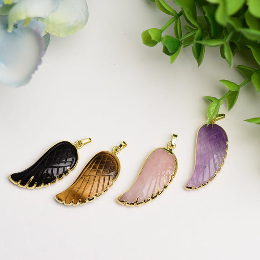 Mixed Crystal Wing Shape Pendant Bulk Wholesale Wholesale Crystals