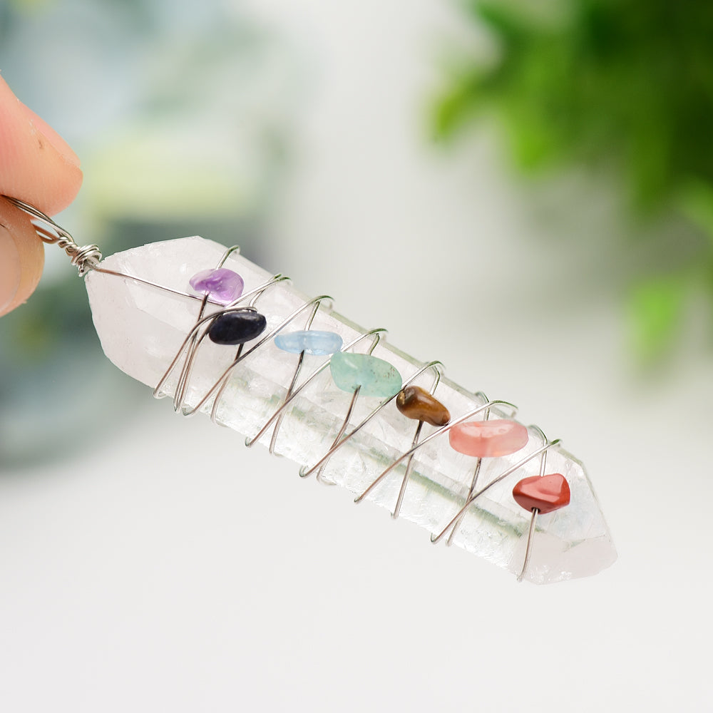 Selenite with Chakra Decor Pendant Bulk Wholesale Wholesale Crystals