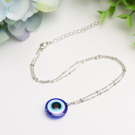 Evil's Eye Design Pendant Necklace Bulk Wholesale Wholesale Crystals