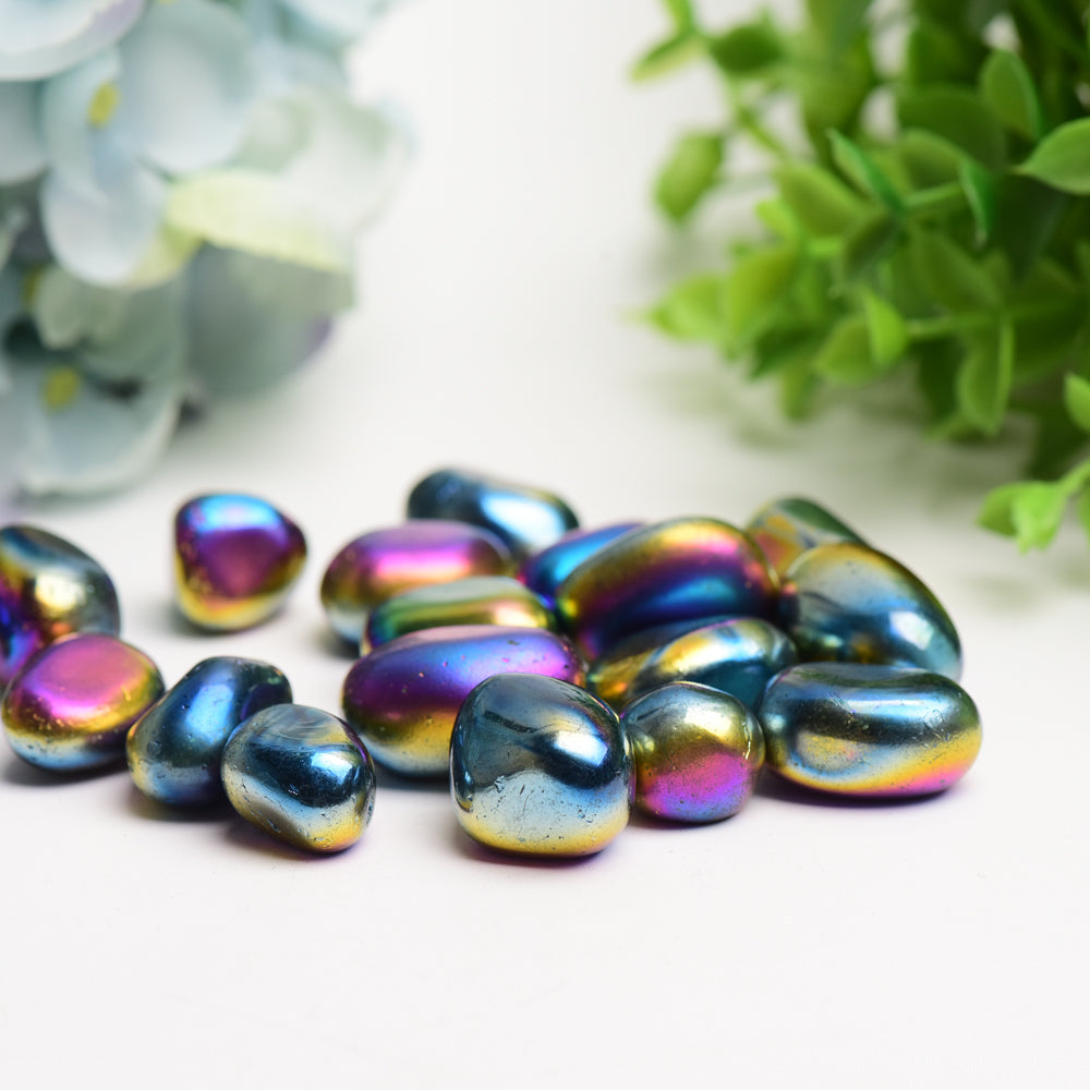 20-30mm Aura Dark Rainbow Crystal Tumbles Bulk Wholesale Wholesale Crystals