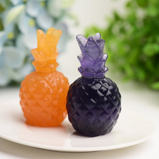 2.5" Pinapple Crystal Carving Bulk Wholesale Wholesale Crystals