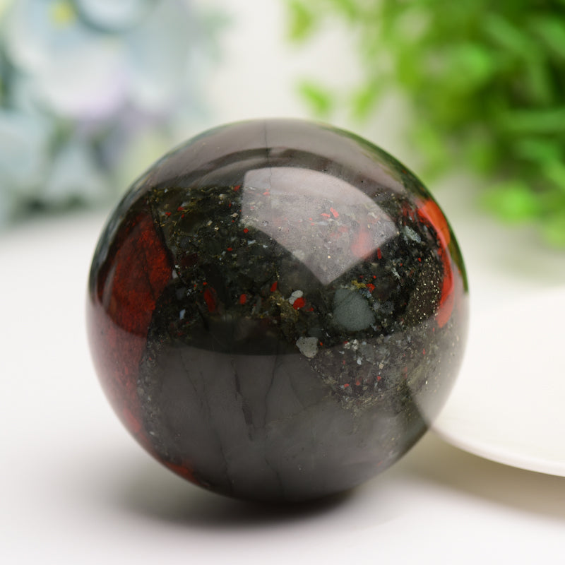 2.5"-3.0" Africa Blood Stone Crystal Sphere Bulk Wholesale Wholesale Crystals