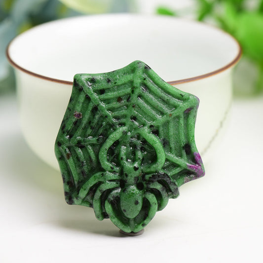 1.7" Mixed Crystal Spider Web Crystal Carving Bulk Wholesale Wholesale Crystals