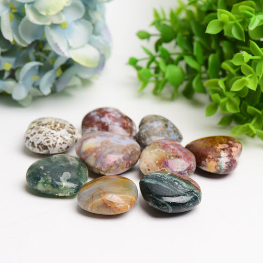 1.6" Ocean Jasper Heart Crystal Carving Bulk Wholesale Wholesale Crystals