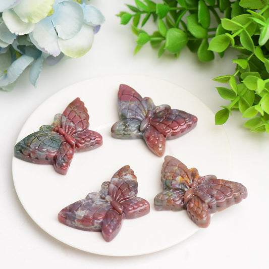 2.0" Ocean Jasper Butterfly Crystal Carving Bulk Wholesale Wholesale Crystals